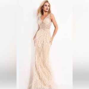 Worn for a few hours at prom! Taken up a little bit on shoulders!!!